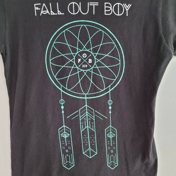 Fall Out Boy M 100% cotton band tee dreamcatcher graphic alternative goth grunge - Picture 4 of 9